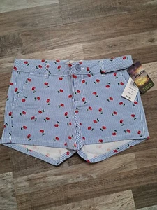 NUEVO CON ETIQUETAS Bebop MUJER A RAYAS CEREZA SHORTY 3 JUNIORS FRUIT - Imagen 1 de 4