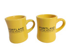 Portland Coffee Roaster Oregon Restaurant Ware Coffee Tea Mugs Cups Lot 2 Yellow