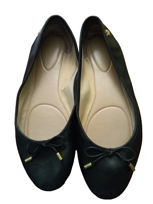 Lauren Ralph Lauren Women Jayna Ballet Comfort Flats with Bow Black – Size 9.5B - Image 1 of 4
