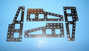 Vintage 1950's 60's AC Gilbert Erector Set Lot of 4 Black Gear Box Side Plates - Picture 1 of 1