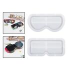 2Pcs Sunglasses Tray Silicone Mould DIY Epoxy Pad Tool Coaster Resin Casting