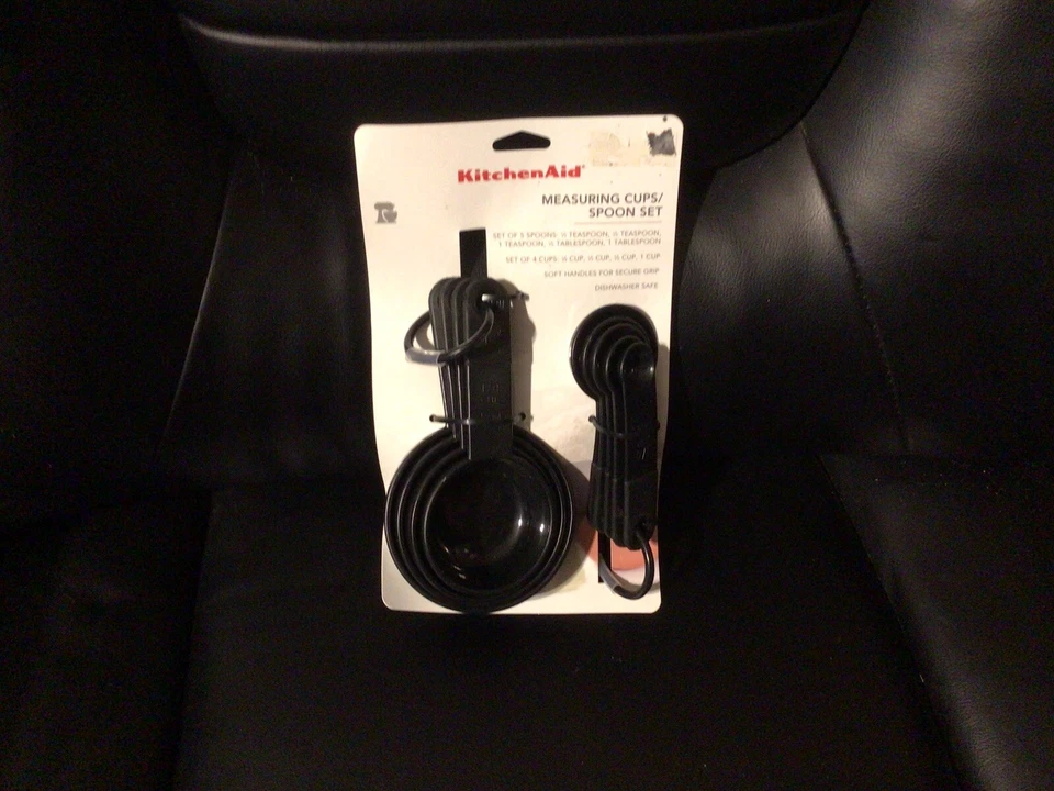 KitchenAid Measuring Cups & Spoons Set New Black - Image 1 of 1