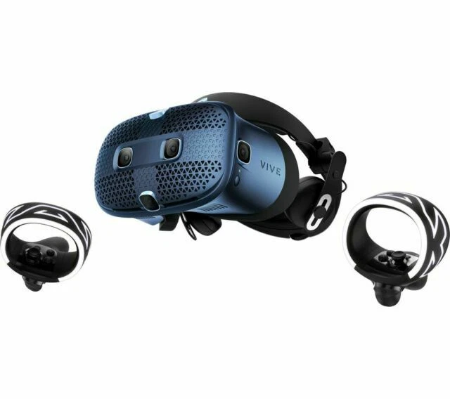 HTC Vive Cosmos VR Virtual Reality Headset and Controllers - Black/Blue