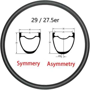 Cerchi Mtb Bicicletta Carbonio 29/27,5er 30mm Larghezza 30mm Profondità UD/3K/12K Opaco Lucido - Foto 1 di 8