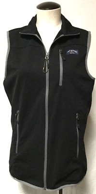 BILLS KHAKIS MENS BLACK SPORT CASUAL VEST W POCKETS & GRAY TRIM FULL ZIP SZ M - Image 1 of 4