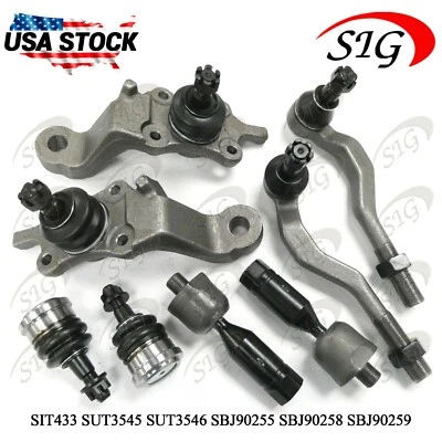 For 1995 - 2000 Toyota Tacoma 4WD Front Upper & Lower Ball Joint Tie Rod 8PC Kit - Image 1 of 4