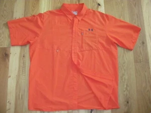 Camisa Under Armour semiajustada manga corta viaje pesca abotonada para hombre 2XL - Imagen 1 de 6