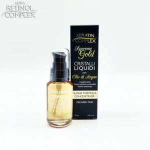 CRISTALLI LIQUIDI PER CAPELLI ALL' OLIO DI ARGAN RETINOL KERATIN SENZA PARABENI - Foto 1 di 1
