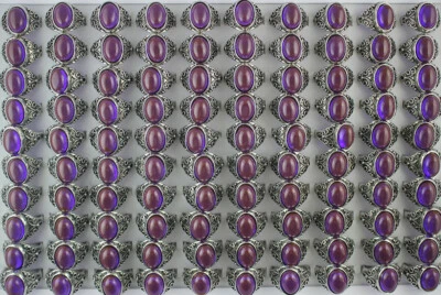 Lote al por mayor de 35 piezas de joyas enchapadas en plata resina ovalada nuevos anillos de moda gratis P Foto 1 de 4