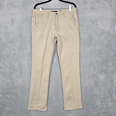 Pantalones BKE Para Hombre 34x30 (35x29.5) Caqui Jake Pierna Recta 5 Bolsillos Chino Informal Foto 1 de 4