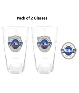 2 x Caledonian Deuchars Ipa One Pint Glass M16 Fringe Edinburg Festival - Picture 1 of 9