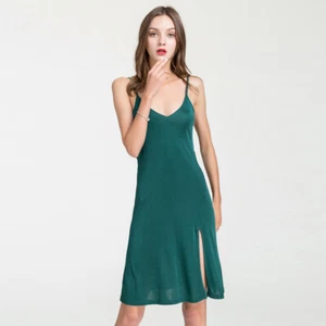 Mulberry Silk Dress For Women V Neck Slip Dress 100% Silk Sleepwear Breathable - Picture 1 of 17