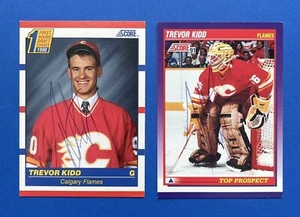 1990 Score #438 & 1991 Score #381 Trevor Kidd Auto SIGNED Autograph Rookie Card - Picture 1 of 10