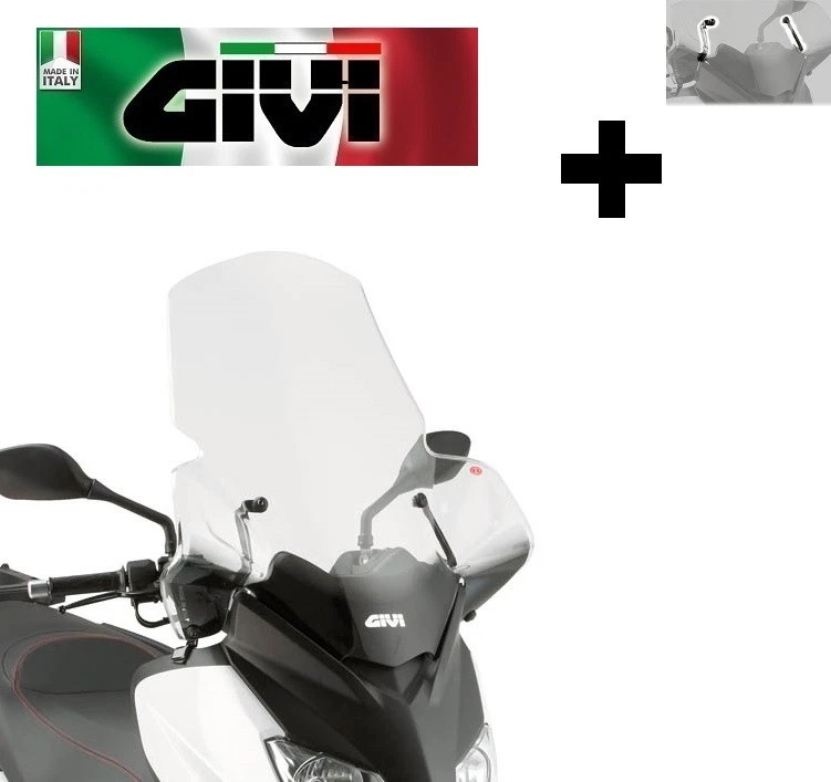 Pare-Brise Transparent Complet De Attaques MBK Skycruiser 125 2012 446DT GIVI - Photo 1/1