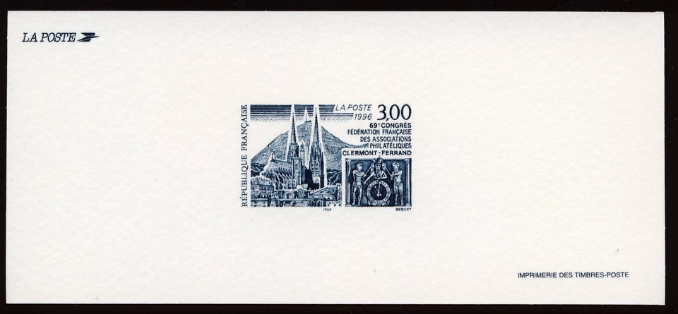 FRANCE . 1996 Philatelic Association (2525) . Reduced Size Deluxe Proof - Image 1 of 1