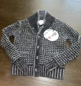 NWT Rag & Bone Target Boys XS Cardigan Grandpa Button Black Wool Blend Pockets - Picture 1 of 3