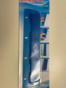 Wedo DIN A4 4fach Locher zum Abheften Blau mit Skalierung 30 cm #678403 Org/Neu - Bild 1 von 2
