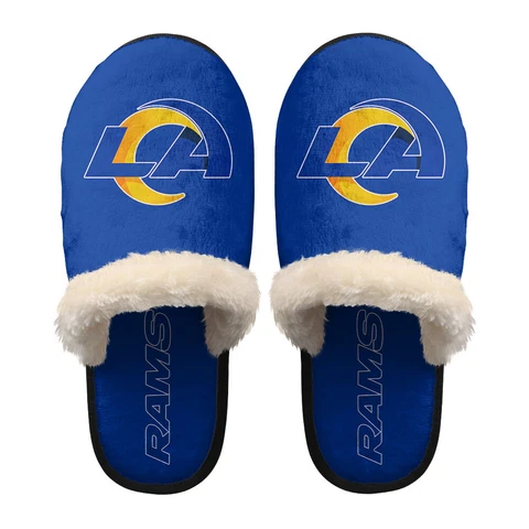 Los Angeles Rams House Fuzzy Slippers Indoor/Outdoor Winter Soft Slippers Gift Cover