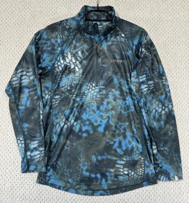 Kryptek 1/4 Zip Shirt Mens M Blue Neptune Camo Long Sleeve Pullover Hunting Hike - Image 1 of 4