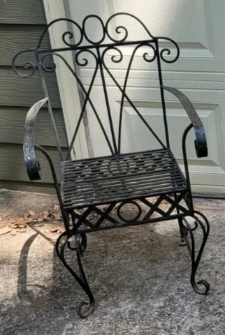 Black Antique Vintage Outside Heavy Chair Cover