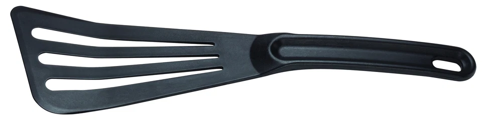 Mercer Culinary Hell's Tools High-Heat 12" Slotted Spatula | Black - Image 1 of 1