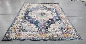 NAVY / LIGHT BLUE 9' X 12' Back Stain Rug, Reduced Price 1172718525 MNC243N-9 - Picture 1 of 4