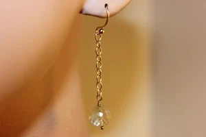 Beautiful Hand Made Faceted Citrine Earrings, 14k Gold Filled, USA,Free Shipping - Foto 1 di 6