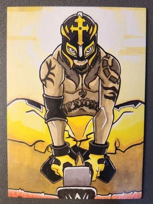 2021 Topps WWE Heritage Ruthless Aggression Art Insert #SCR-10 REY MYSTERIO - Image 1 of 2