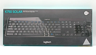 Logitech K750 Kabellose Solar Tastatur für Windows - Schwarz Französisch AZERTY - Bild 1 von 4