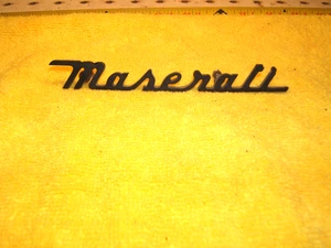 Maserati Quattroporte 79-86 dash side small Maserati BLACK OEM 1 Emblem - Bild 1 von 23