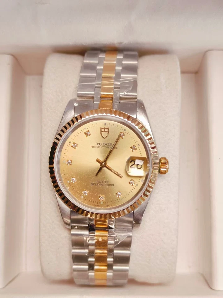 Tudor Prince Oysterdate Champagne Diamond Dial 74033 Men's Watch Auto 33.2mm - Image 1 of 4