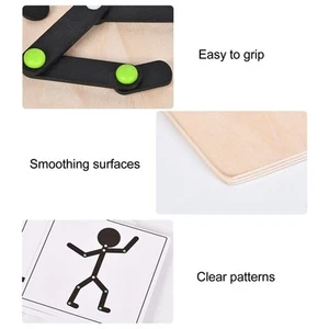 Holz Stickman Spielzeug Freie Bewegung Gliedmaßen Educational Stick Man Puzz FOY - Bild 1 von 24