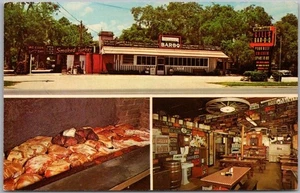 ORMOND BEACH, Florida Postcard "GILL'S BAR-B-Q" / BBQ Restaurant / Highway 1 - Picture 1 of 2