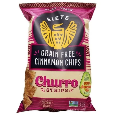 Siete Grain Free Tortilla Chips CHURRO CINNAMON 100% AVOCADO OIL 5 oz (1 Bag) - Image 1 of 4