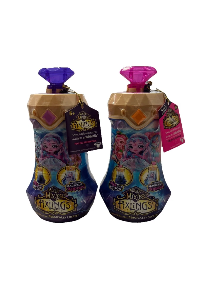 Juego de 2 Magic Mixies Pixlings Poción Ámbar El Dragón Pixling y Unicornio Foto 1 de 1