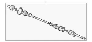 Genuine Honda Axle Assembly 44305-TK8-A31 - Foto 1 di 2