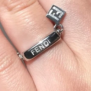 SELTENER VINTAGE FENDI FF 925 SILBER KETTE LOGO RING MIT ECHTHEITSZERTIFIKAT - Bild 1 von 11