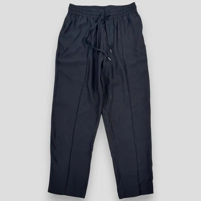 Pantalón de diseñador ATM Anthony Thomas Melillo 100 % seda negro ligero para mujer pequeño Foto 1 de 4