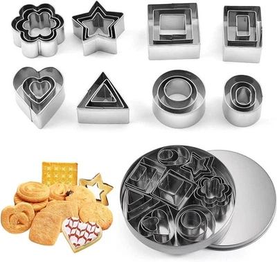 Ausstechformen Set 24 Stück Ausstecher Mini Kleine Keksausstecher aus Edelstahl  - Bild 1 von 4