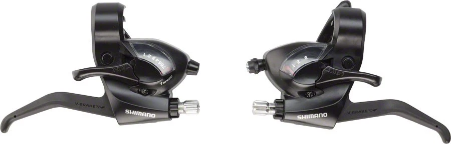 Shimano ST-EF41 3x7-Speed Brake/Shift Lever Set Black - Image 1 of 1