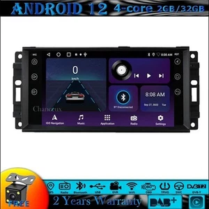 7"Android 12 Head Unit Radio GPS SATNav for Jeep Compass Grand Cherokee Wrangler - Picture 1 of 1