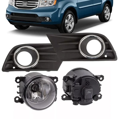 Luz antiniebla del parachoques delantero con cubierta para Honda Pilot 2012 2013 2014 2015 Foto 1 de 4