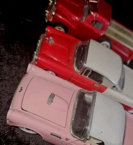 Vintage Diecast Metal 3 Chevy Thunderbird & Chevrolet Cars Pick up Truck - Picture 1 of 9