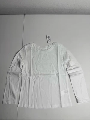 NWT The Children’s Place Girls Tee Shirt Long Sleeve White Cotton Size S/6 - Image 1 of 4