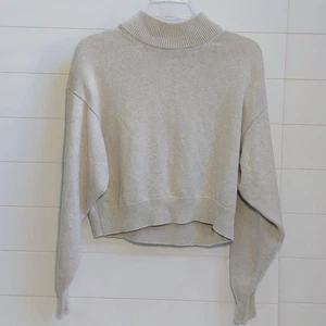 Wilfred Free Aritizia Mock Neck Cropped Sweater Women's Medium Merino Wool Blend - Picture 1 of 9