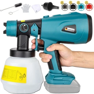 Pistola pulverizadora inalámbrica de alta presión 1000 ml pulverizador de pintura para batería Makita 18 V NUEVO - Imagen 1 de 18