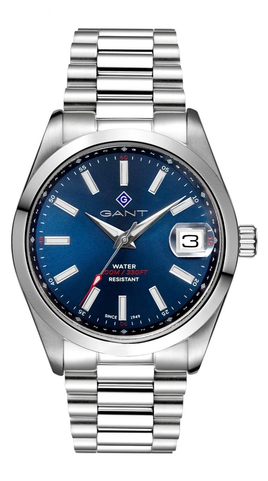 GANT Montre Homme Eastham (42 Mm) Cadran Bleu / Bracelet En Acier G161020 Montre - Photo 1/1