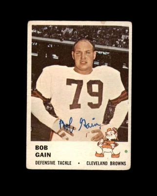 Bob Gain Signed Original 1961 Fleer Cleveland Browns Autograph - Image 1 of 2