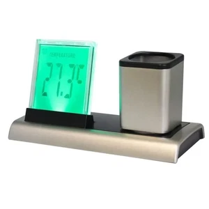 Digital Display Desk & Shelf Clock LCD Display With RGB Backlight Function - Picture 1 of 5