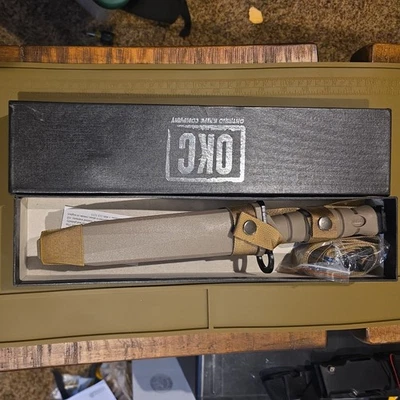 Bayoneta Ontario OKC3S Caqui USMC Combate 8" Hoja y Vaina Modelo Repro ¡NUEVO EN STOCK! Foto 1 de 4
